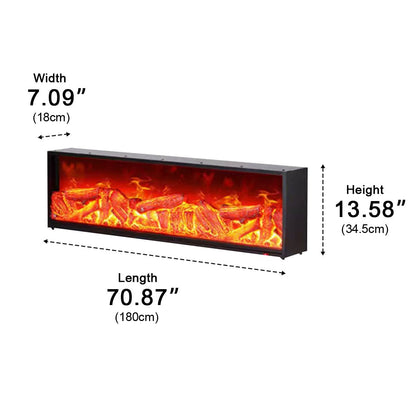 Modern 3D Simulated LED Flame Electric Fireplace Wall Heater - Flyachilles
