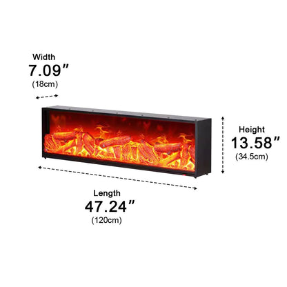 Modern 3D Simulated LED Flame Electric Fireplace Wall Heater - Flyachilles