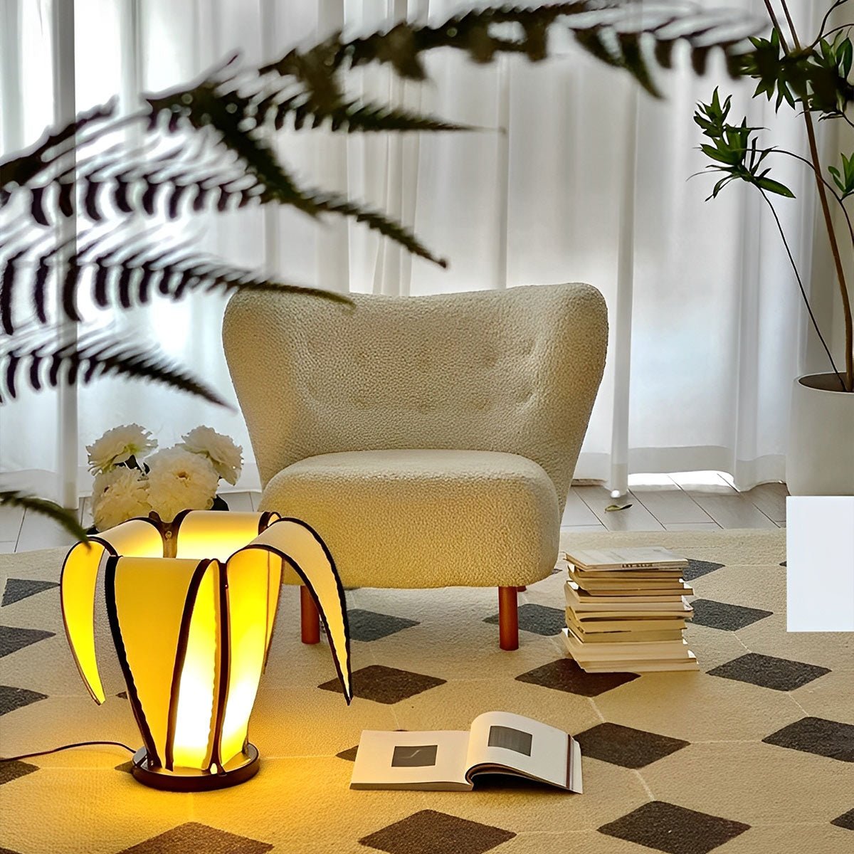 Modern Banana Design Plug In LED Floor Lamp Art Decor - Flyachilles