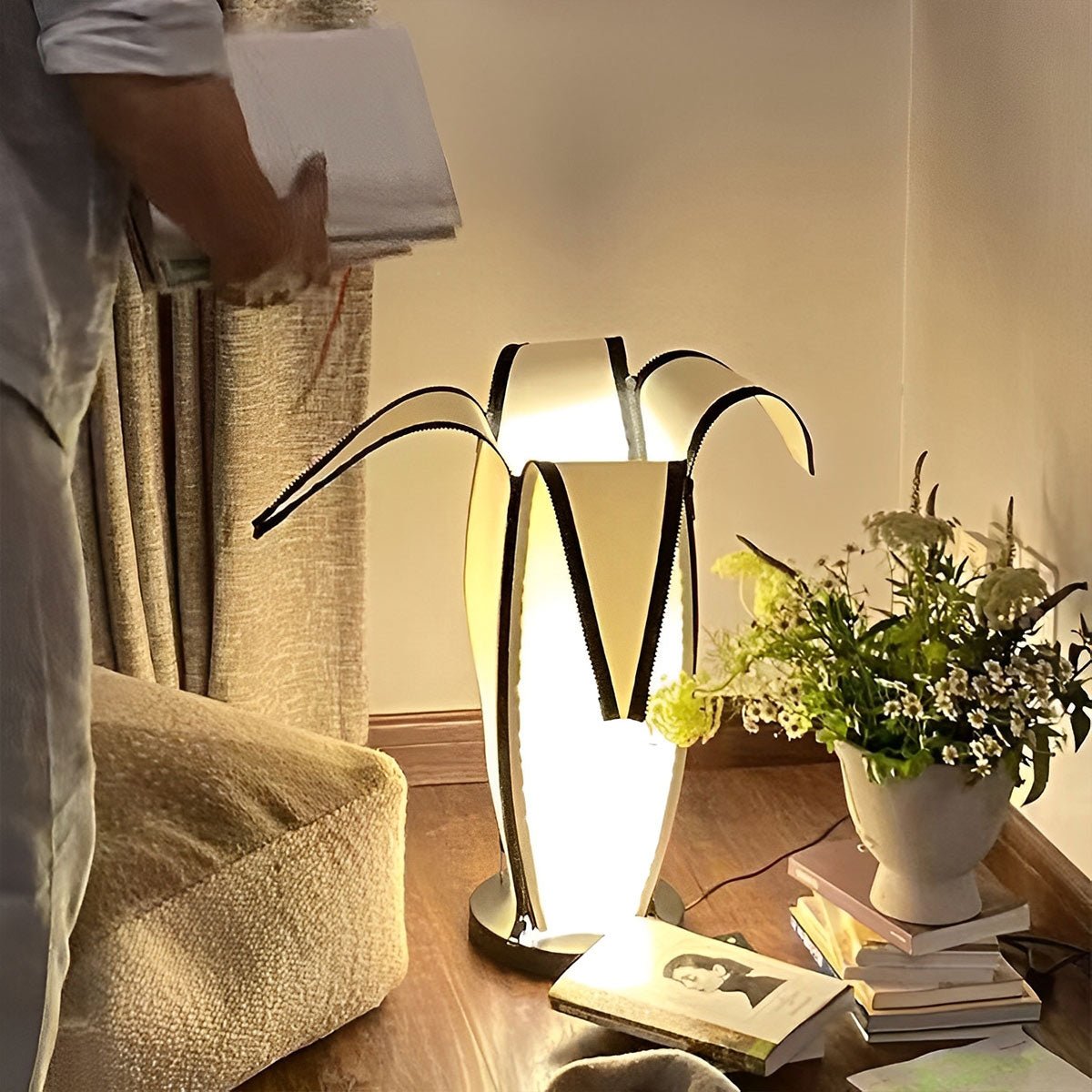 Modern Banana Design Plug In LED Floor Lamp Art Decor - Flyachilles