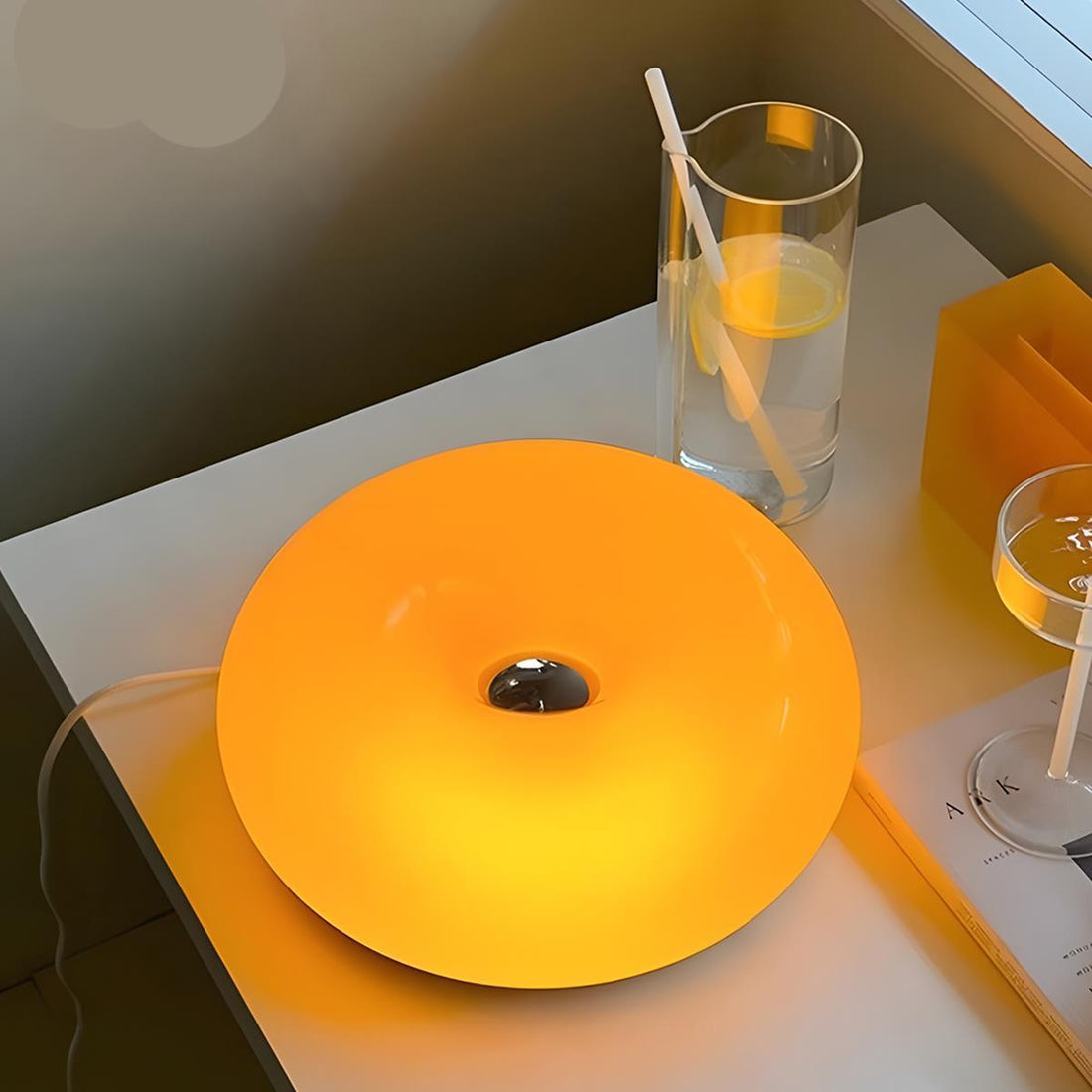 Modern Bauhaus Creative Donut LED Indoor Desk Lamp - Flyachilles