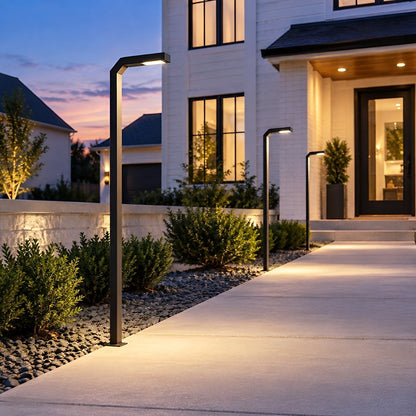 Modern Black LED Column Outdoor Pole Street Light - Flyachilles