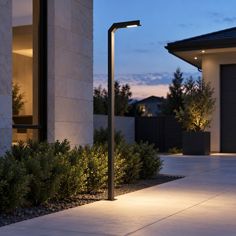 Modern Black LED Column Outdoor Pole Street Light - Flyachilles