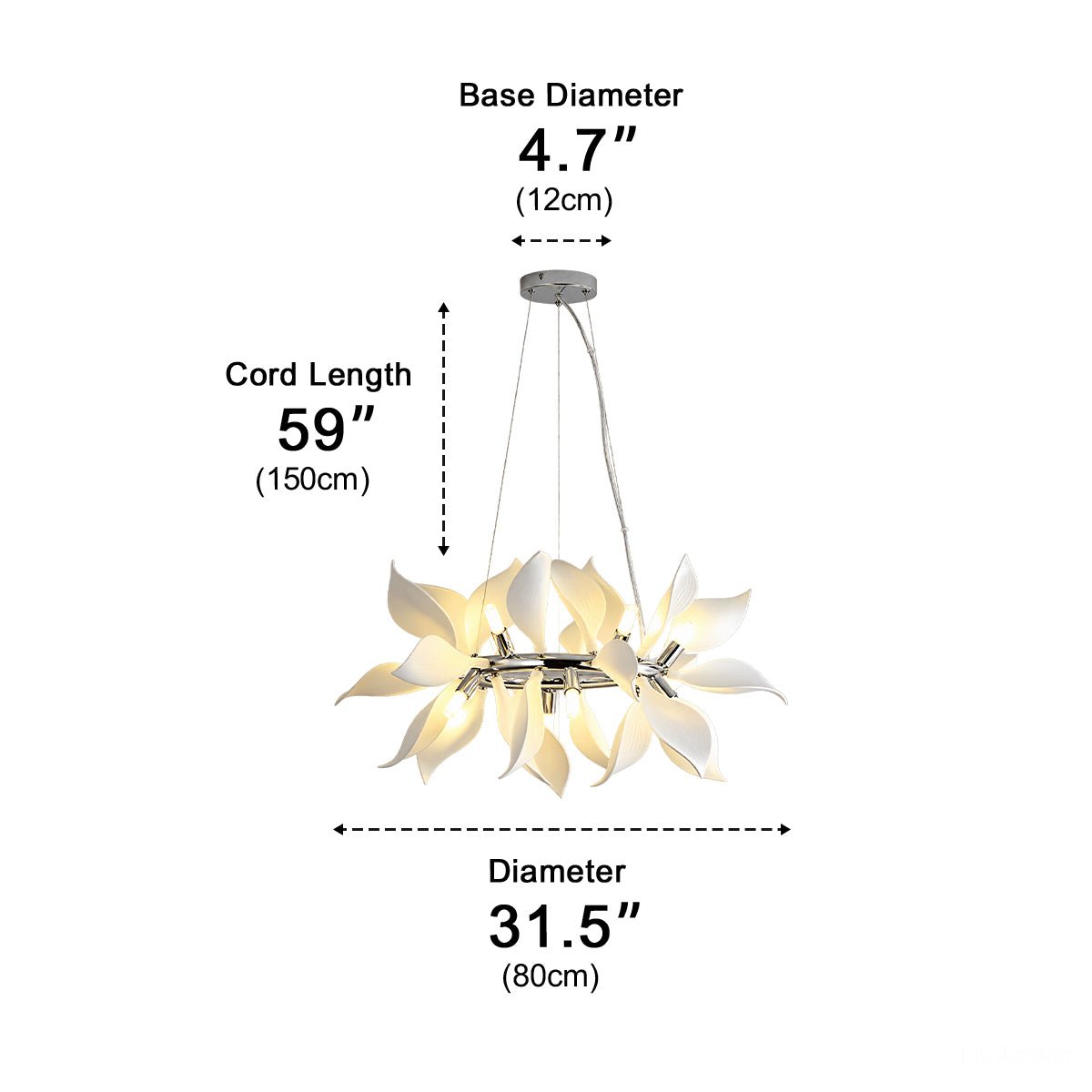 Modern Ceramics Flower Art Chandelier Light - Flyachilles