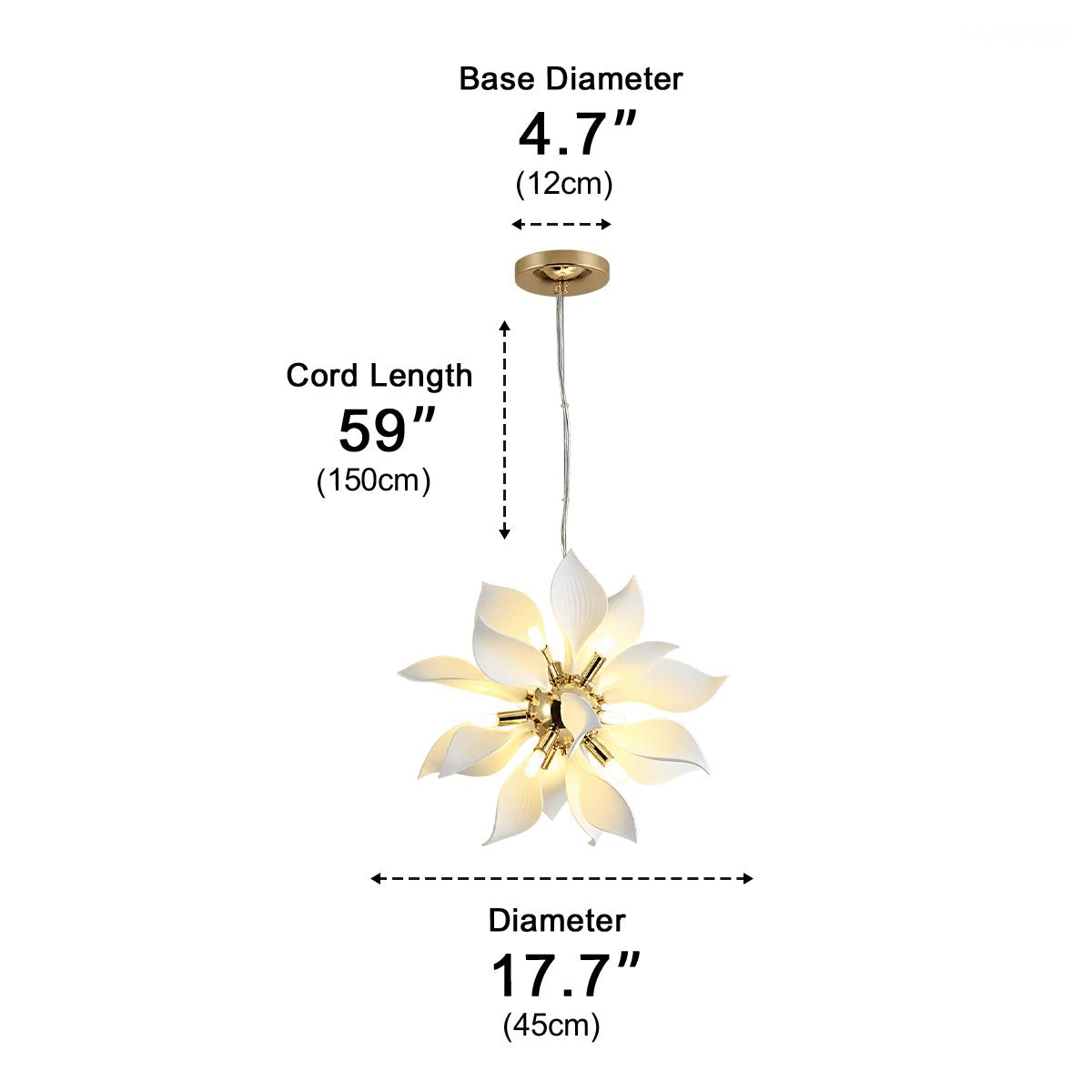 Modern Ceramics Flower Art Chandelier Light - Flyachilles