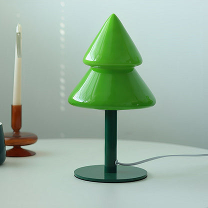 Modern Christmas Tree Glass LED Table Lamp Plug In - Flyachilles
