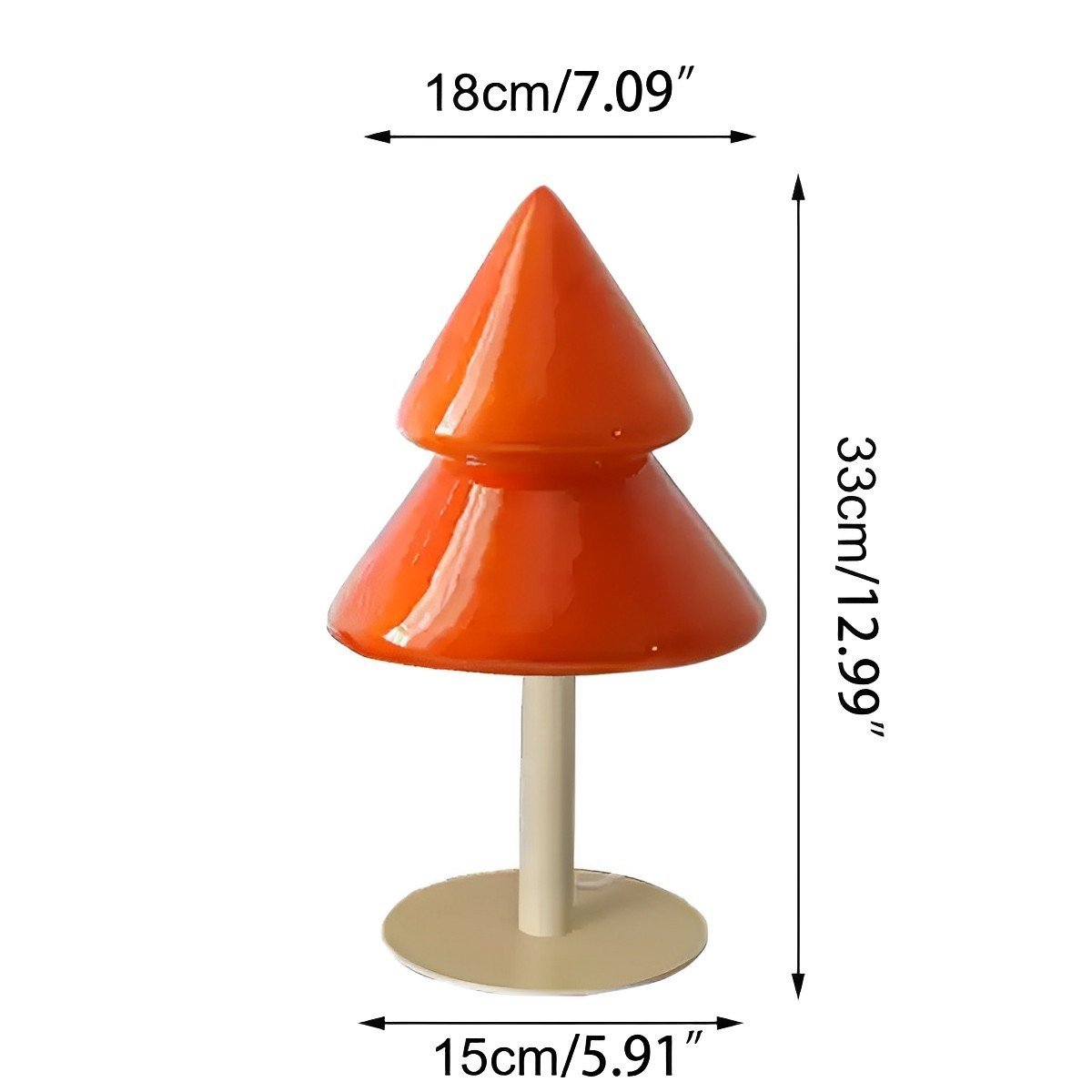 Modern Christmas Tree Glass LED Table Lamp Plug In - Flyachilles
