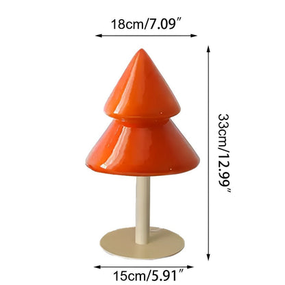 Modern Christmas Tree Glass LED Table Lamp Plug In - Flyachilles
