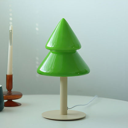 Modern Christmas Tree Glass LED Table Lamp Plug In - Flyachilles