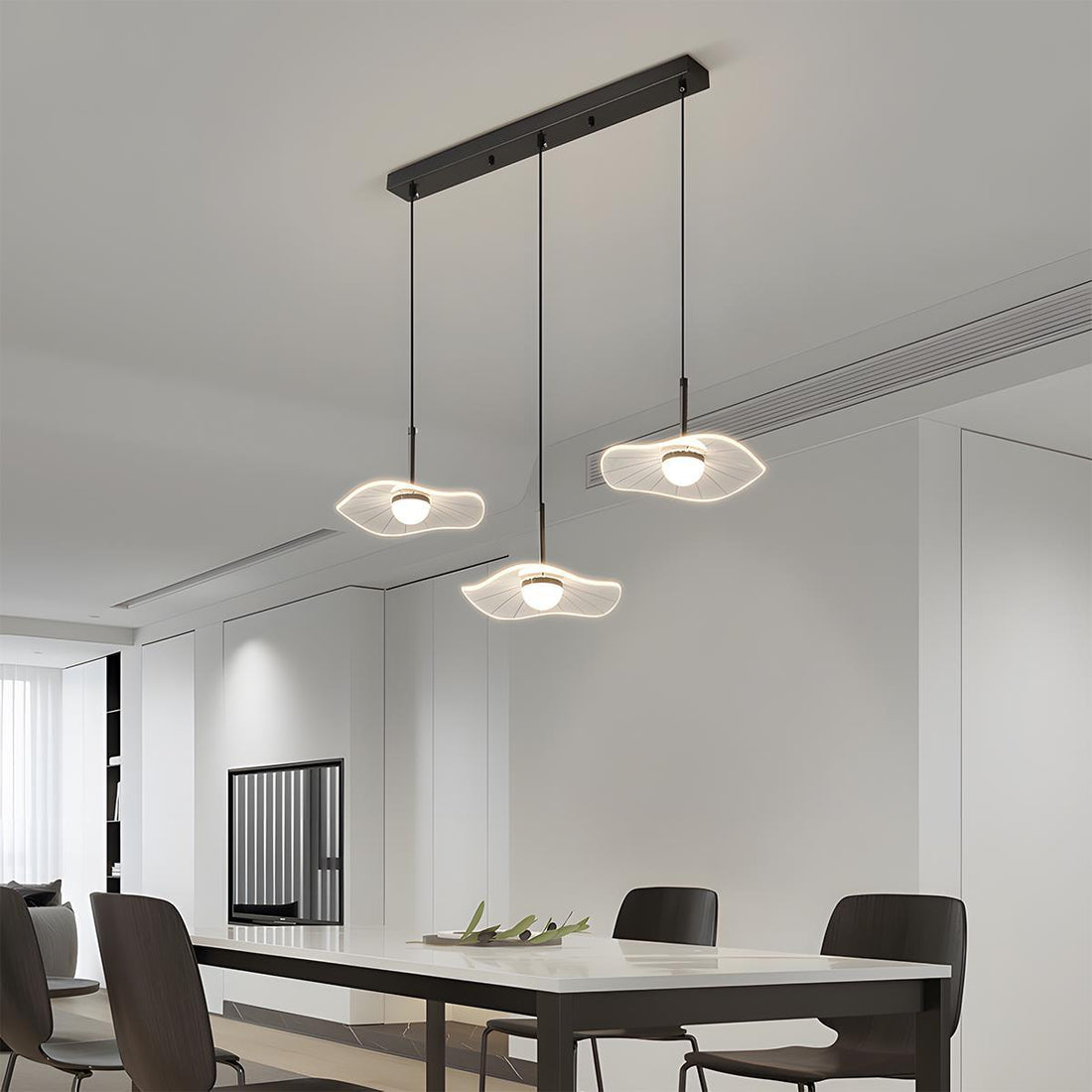 Modern Copper Lotus Leaf Bar LED Pendant Lights - Flyachilles