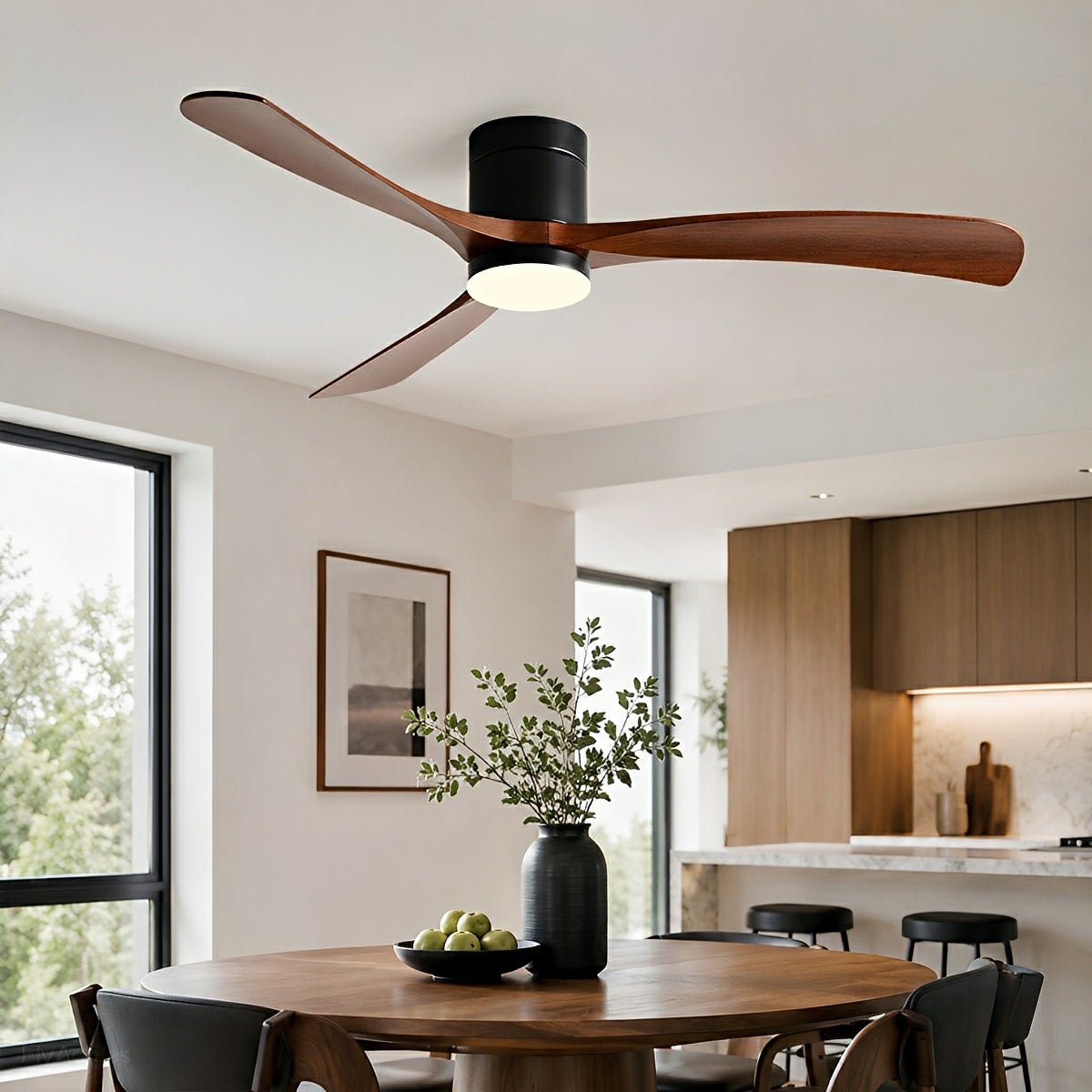 Modern Dimmable Ceiling Fan with Light - Flyachilles