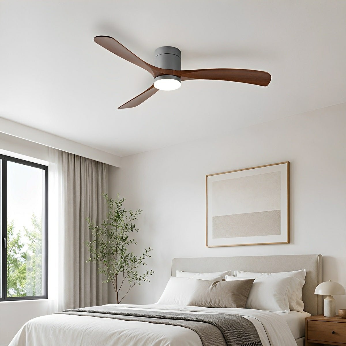 Modern Dimmable Ceiling Fan with Light - Flyachilles