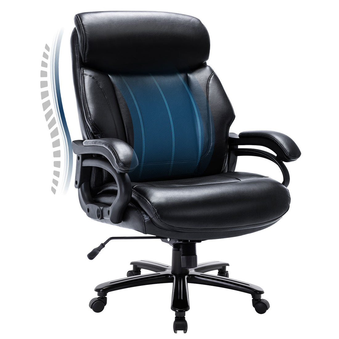 Modern Ergonomic PU Leather Computer Office Chair 400lbs - Heavy Duty - Flyachilles