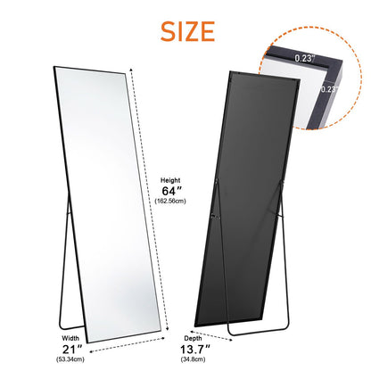Modern Full Body Standing Floor Mirror Wall Mirror with Stand - Flyachilles