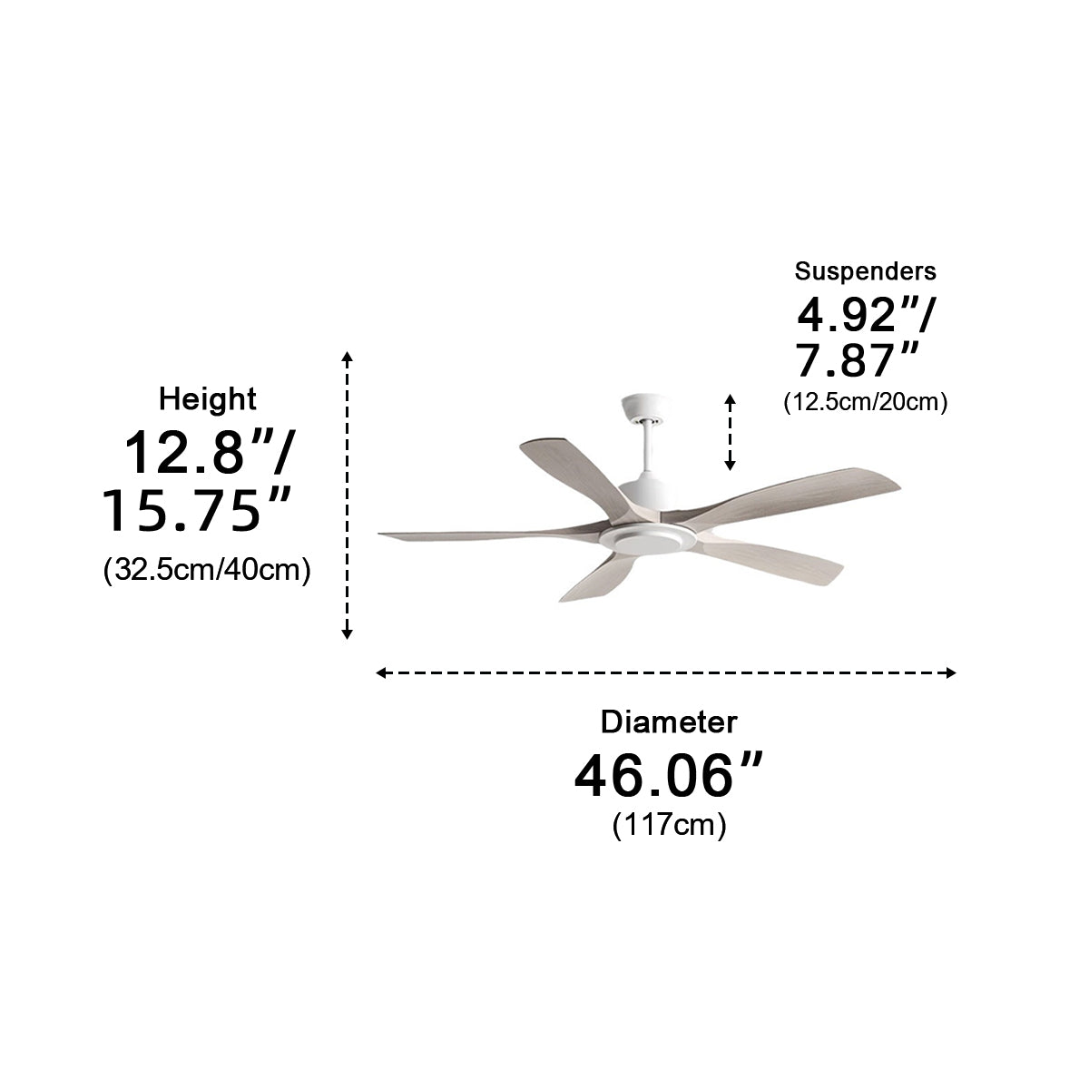 Modern Industrial 6 - speed Reverse Frequency Ceiling Fan - Flyachilles