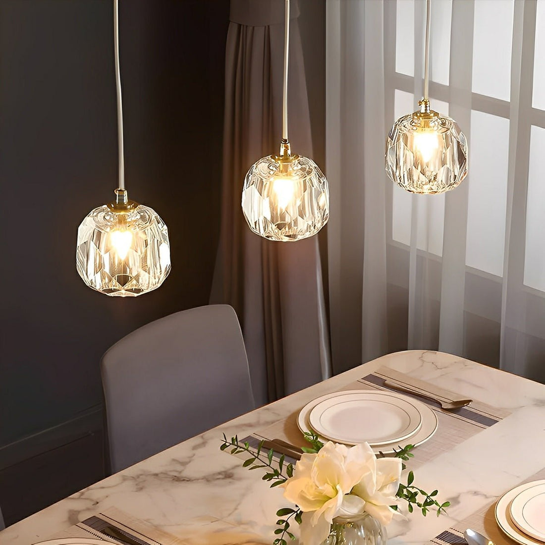 Modern Luxury Brass Crystal Pendant Lights - Flyachilles
