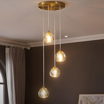 Modern Luxury Dimmable Brass Crystal Pendant Lights - Flyachilles