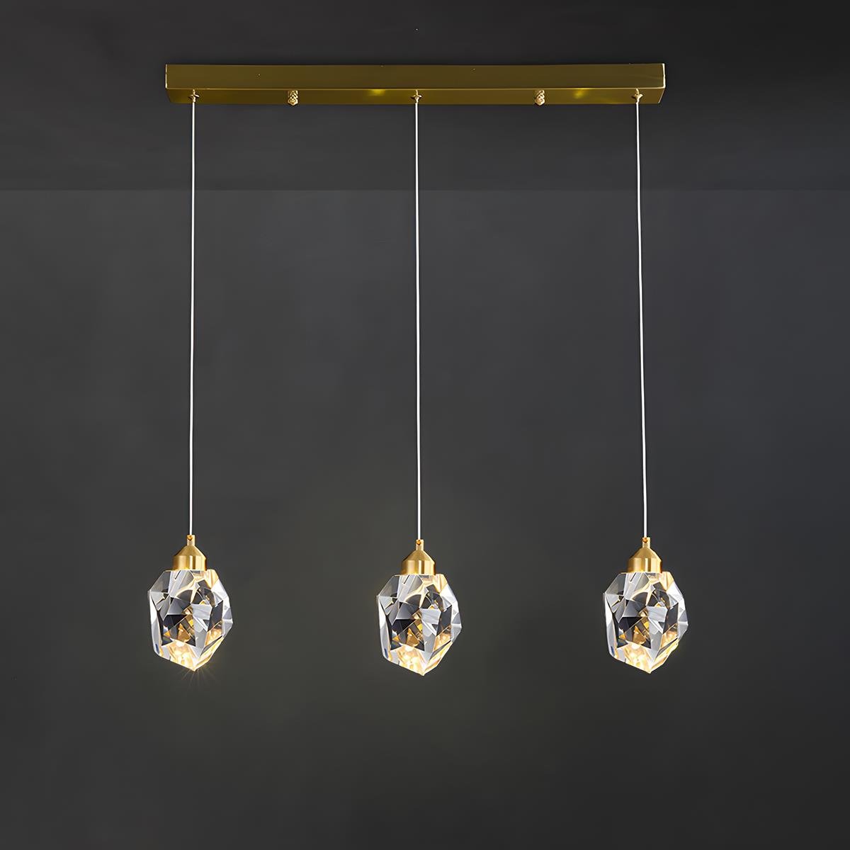 Modern Luxury Dimmable Brass Crystal Pendant Lights - Flyachilles