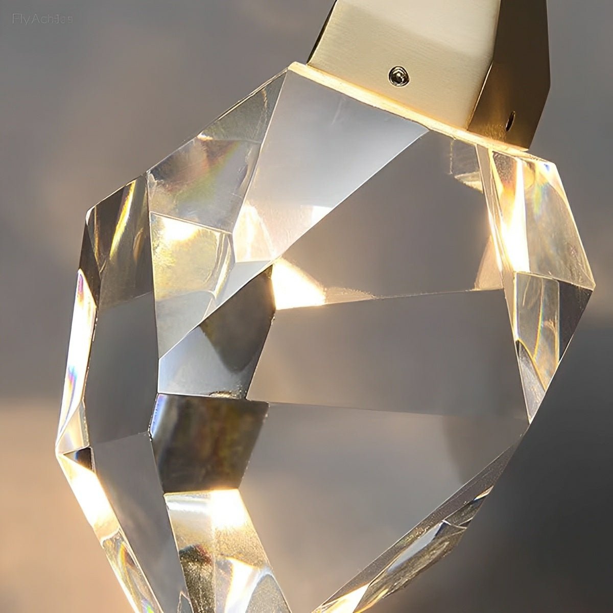 Modern Luxury Faceted Crystal Wall Sconce - Flyachilles