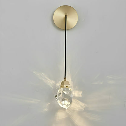 Modern Luxury Faceted Crystal Wall Sconce - Flyachilles