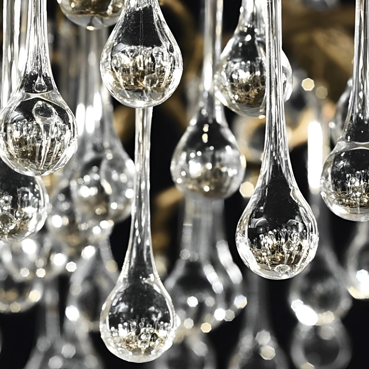 Modern Luxury Gold Tree Branch Teardrop Waterfall Chandelier Lights - Flyachilles