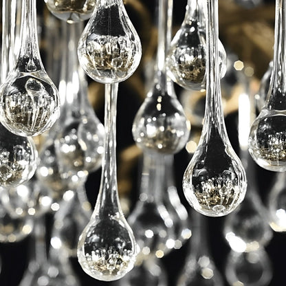 Modern Luxury Gold Tree Branch Teardrop Waterfall Chandelier Lights - Flyachilles