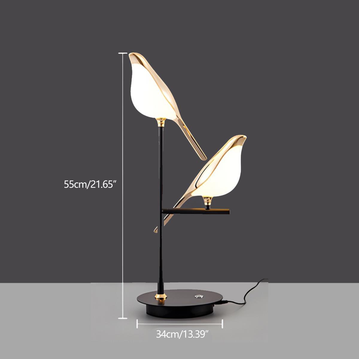 Modern Luxury Magpie Bird LED Indoor Desk Lamp - Flyachilles