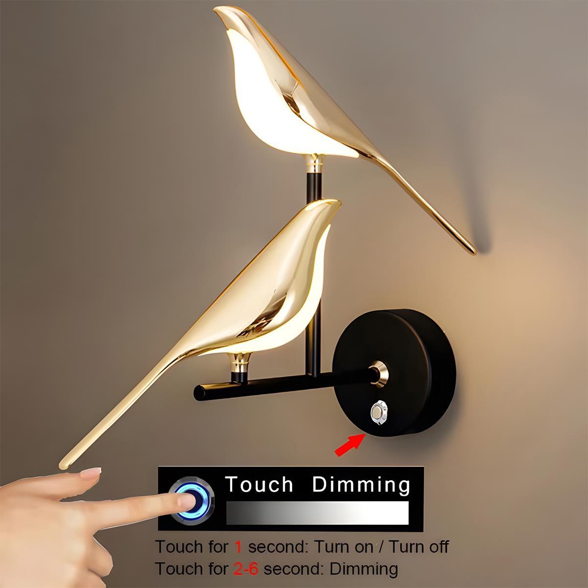 Modern Luxury Magpie Bird LED Indoor Wall Sconces - Flyachilles