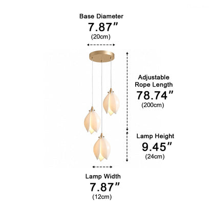 Modern Luxury Sculptural Ceramic Petal LED Chandelier - Flyachilles