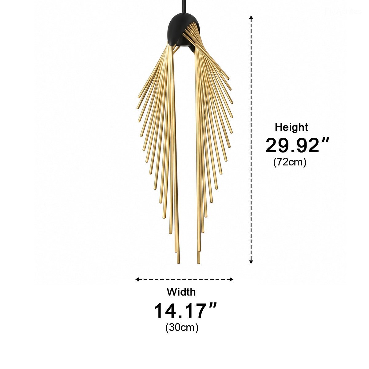 Modern Luxury Sculptural Feather LED Pendant Light - Flyachilles