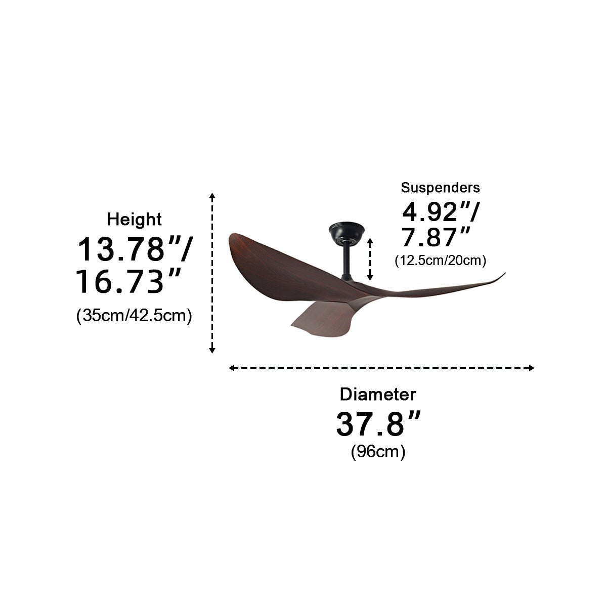 Modern Minimalist 6 - speed Reverse Frequency Ceiling Fan - Flyachilles