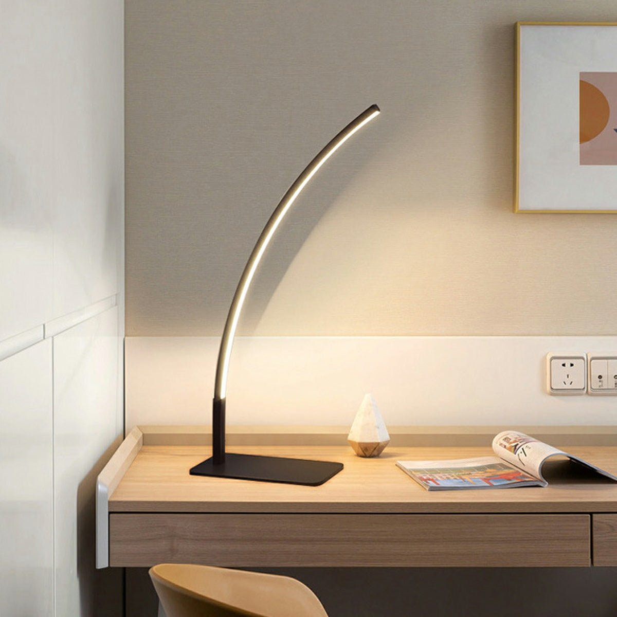 Modern Minimalist Arc LED Dimming Table Lamp - Flyachilles