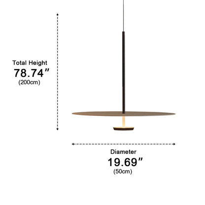 Modern Minimalist Black Slim Dish LED Pendant Lights - Flyachilles