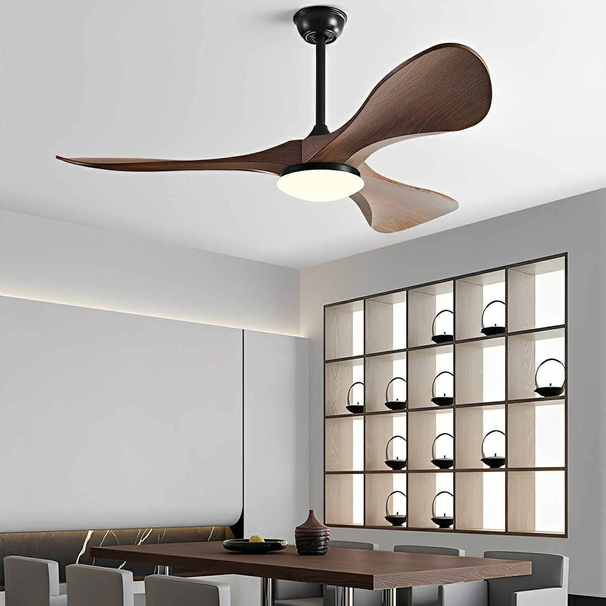Modern Minimalist DC Motor Reverse Ceiling Fan Light - Flyachilles