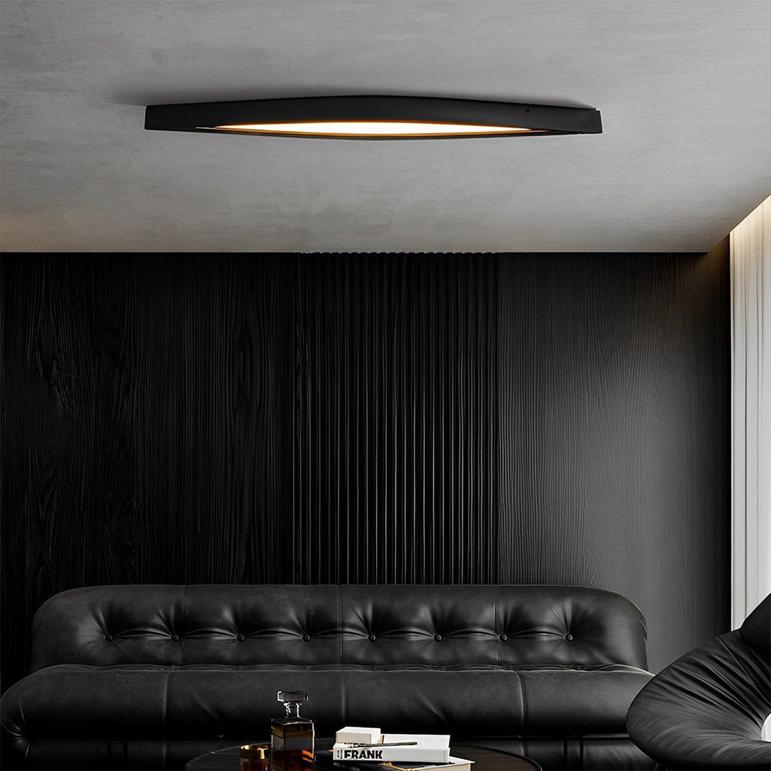 Modern Minimalist Diamond - Shaped Wood LED Long Strip Ceiling Light - Flyachilles