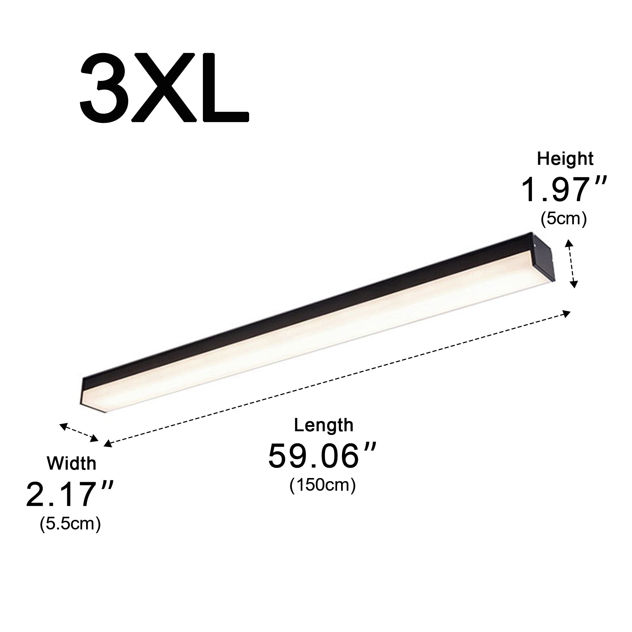 Modern Minimalist Dimming LED Long Strip Indoor Ceiling Light - Flyachilles