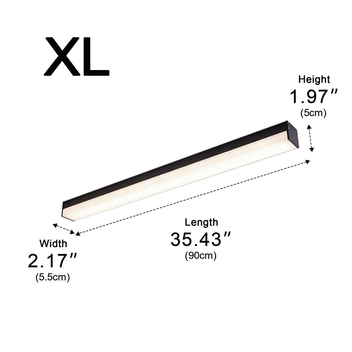 Modern Minimalist Dimming LED Long Strip Indoor Ceiling Light - Flyachilles