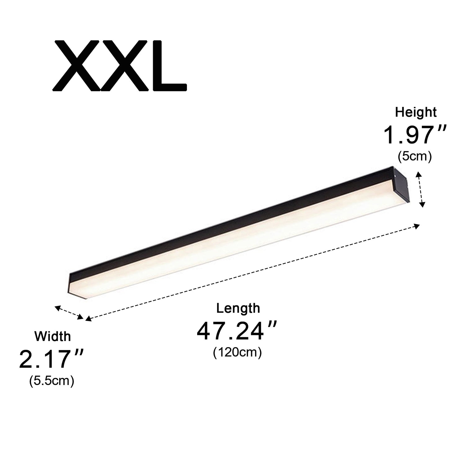 Modern Minimalist Dimming LED Long Strip Indoor Ceiling Light - Flyachilles