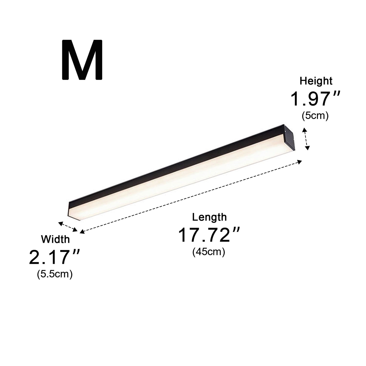 Modern Minimalist Dimming LED Long Strip Indoor Ceiling Light - Flyachilles