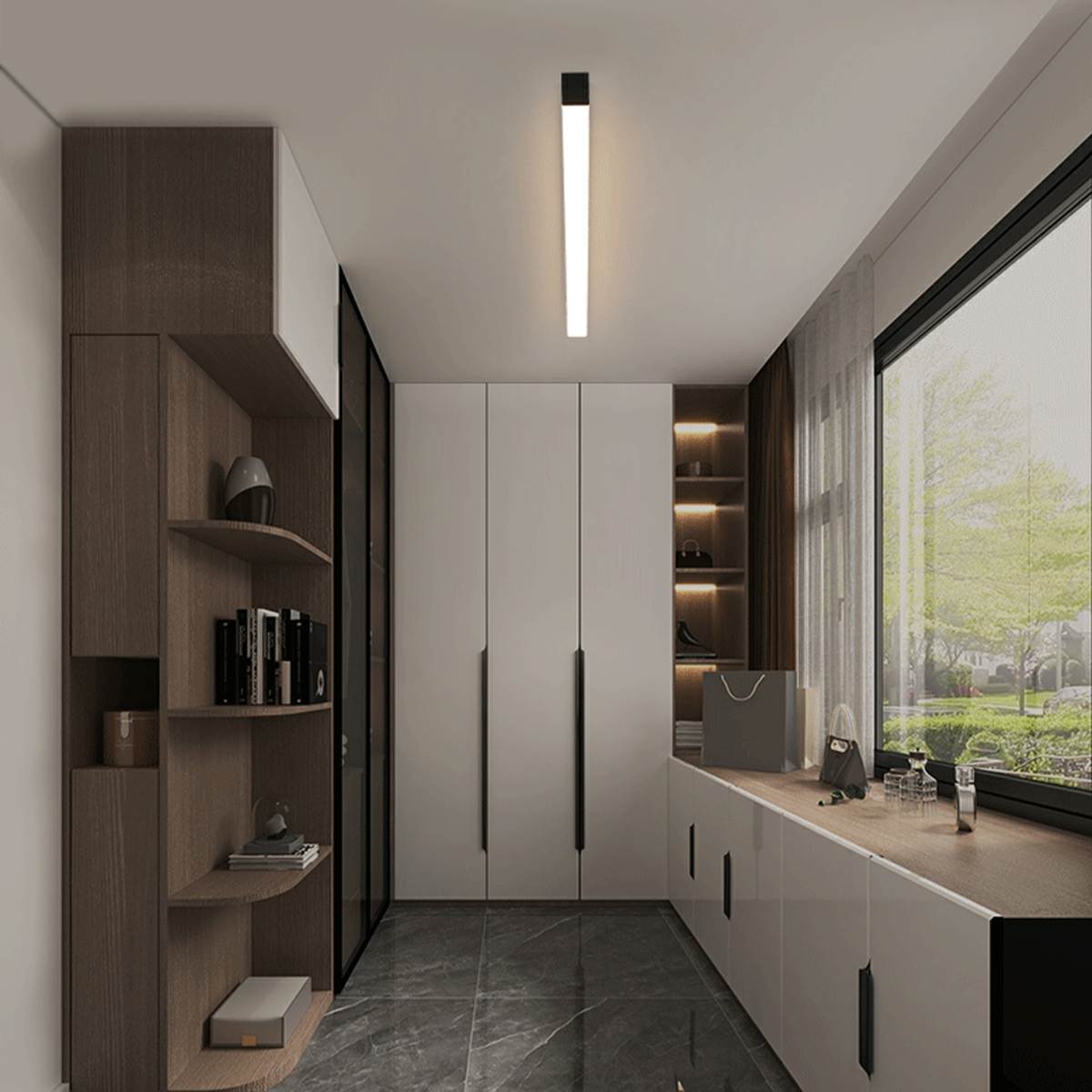 Modern Minimalist Dimming LED Long Strip Indoor Ceiling Light - Flyachilles