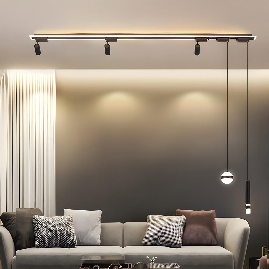 Modern Minimalist DIY Long Strip Track Spotlight LED Ceiling Light - Flyachilles