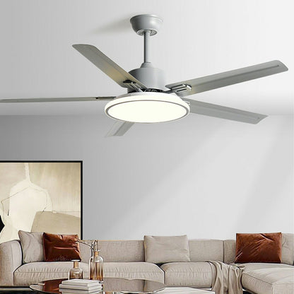 Modern Minimalist Five - leaf Stainless Steel Ceiling Fan - Flyachilles