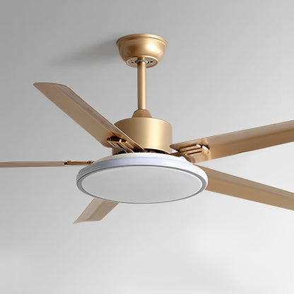 Modern Minimalist Five - leaf Stainless Steel Ceiling Fan - Flyachilles