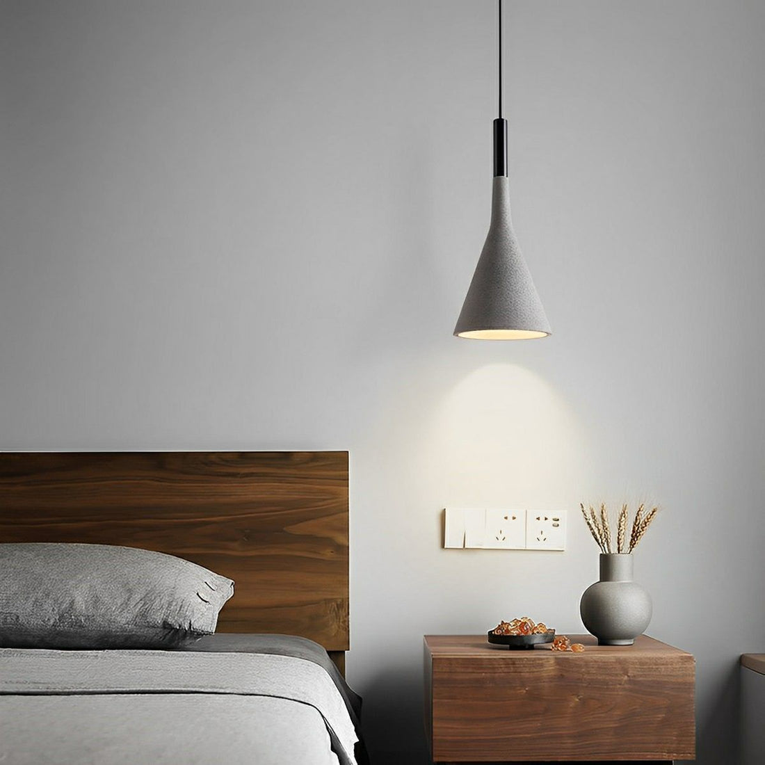 Modern Minimalist Funnel Indoor Cement Bar LED Pendant Lights - Flyachilles