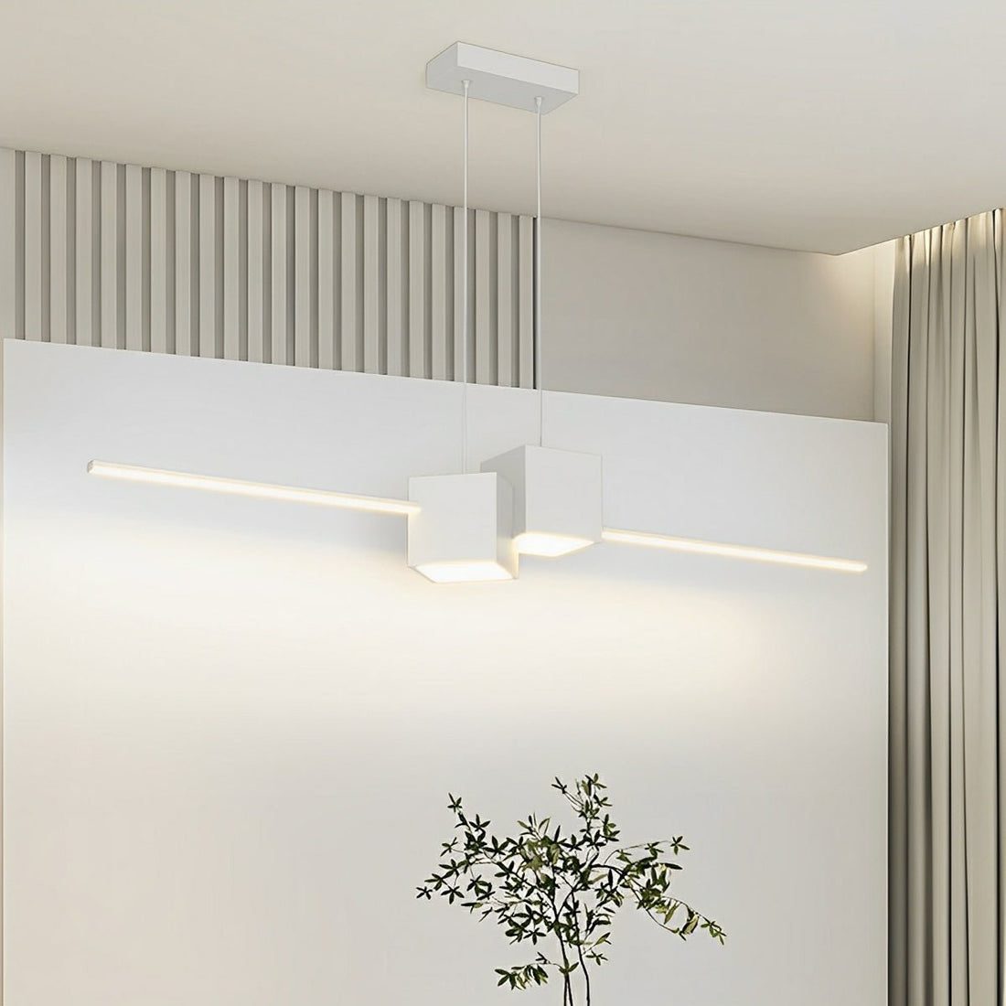 Modern Minimalist Geometric LED Long Strip Indoor Pendant Lights - Flyachilles