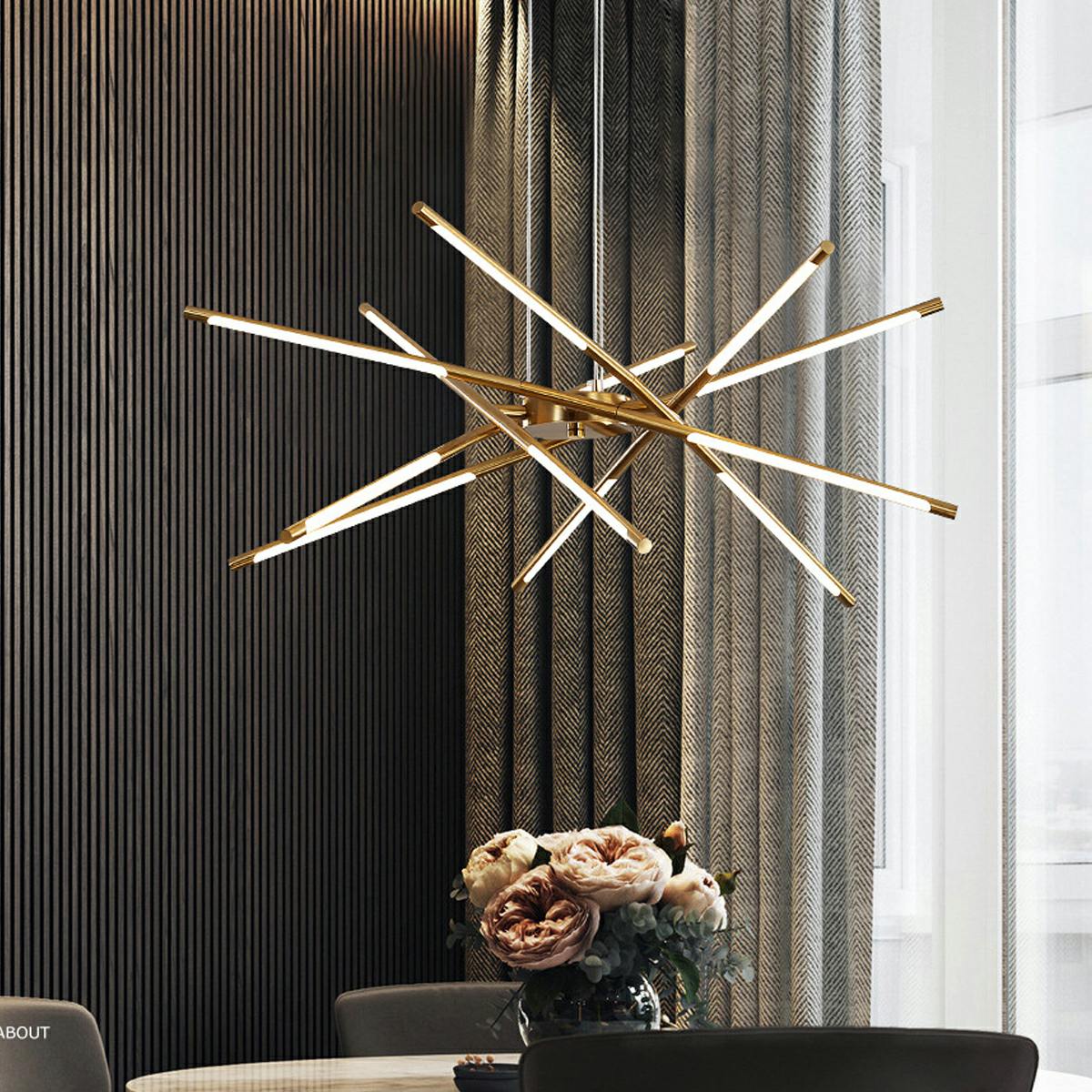 Modern Minimalist Geometric LED Long Strip Indoor Pendant Lights - Flyachilles