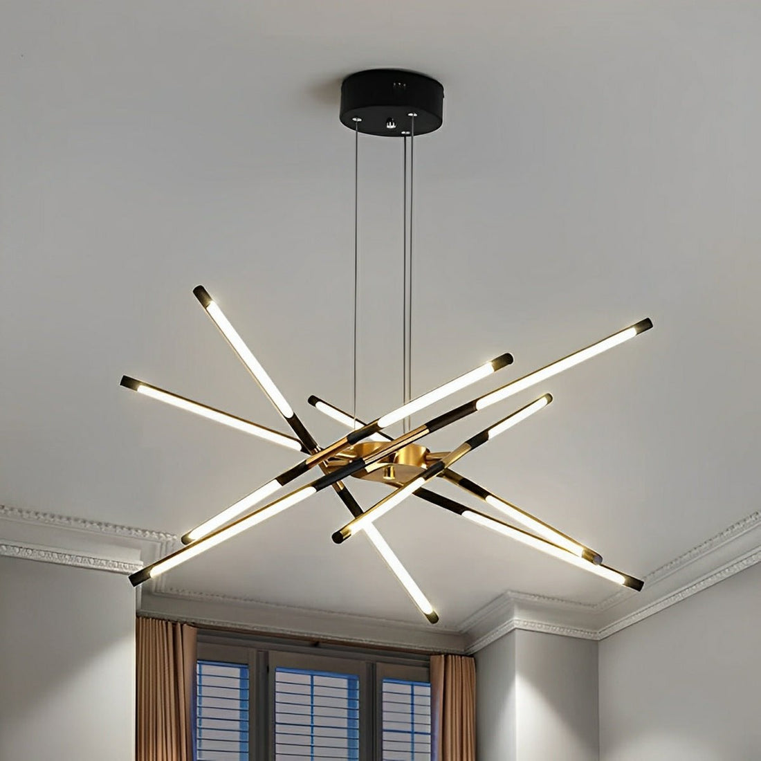 Modern Minimalist Geometric LED Long Strip Indoor Pendant Lights - Flyachilles
