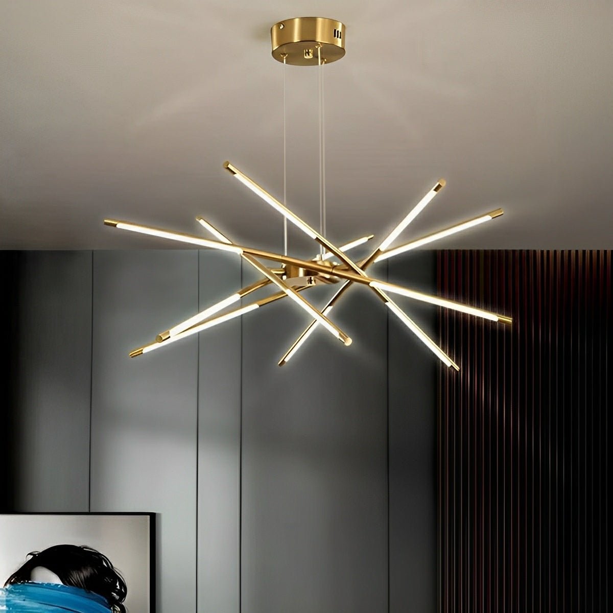 Modern Minimalist Geometric LED Long Strip Indoor Pendant Lights - Flyachilles