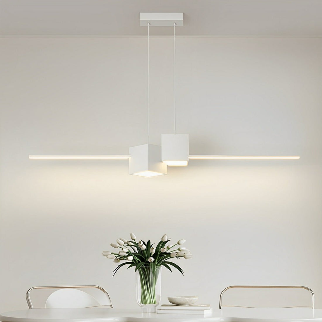 Modern Minimalist Geometric LED Long Strip Indoor Pendant Lights - Flyachilles