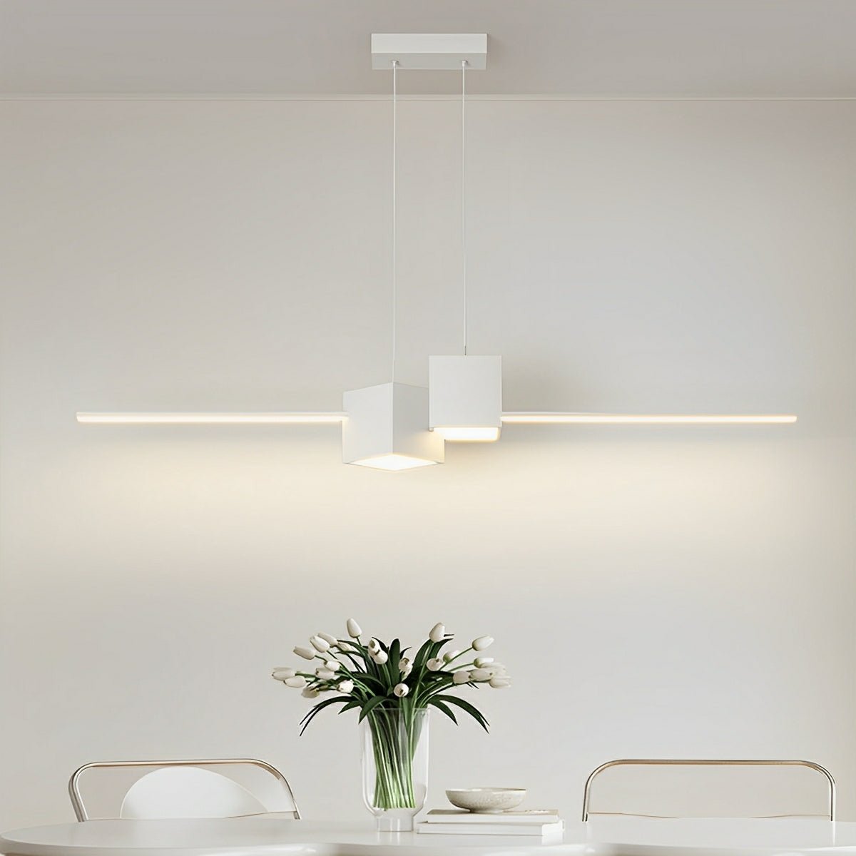 Modern Minimalist Geometric LED Long Strip Indoor Pendant Lights - Flyachilles